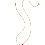 Kendra Scott Chili Pepper Short Pendant Necklace | Gold | Red Vermillion Magnesite - Juli's Wearable Art
