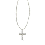 Kendra Scott Crystal Cross Pendant Necklace | Silver - Juli's Wearable Art