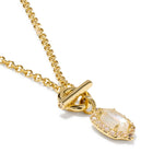 Kendra Scott Daphne Crystal Frame Toggle Necklace | Gold | Ivory Mother of Pearl - Juli's Wearable Art