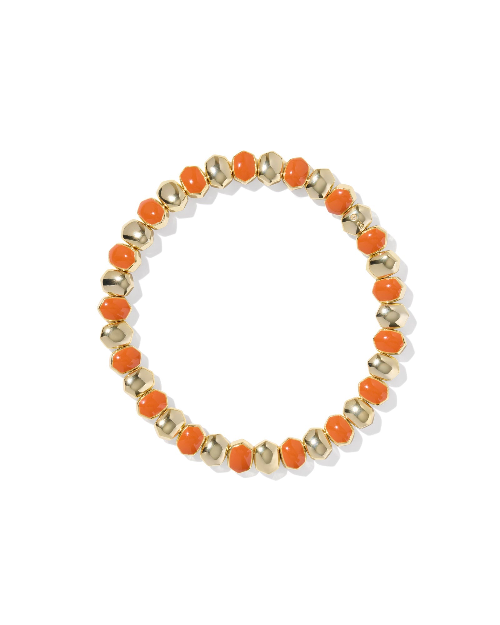Kendra Scott Daphne Stretch Beaded Bracelet Gold Dark Orange
