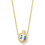 Kendra Scott Dreidel Short Pendant Necklace – Gold Ivory Mother - of - Pearl - Juli's Wearable Art