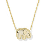 Kendra Scott Elephant Short Pendant Necklace | Gold | Light Gray MOP - Juli's Wearable Art