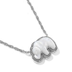 Kendra Scott Elephant Short Pendant Necklace | Silver | Light Gray MOP - Juli's Wearable Art