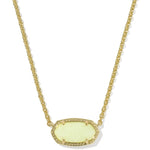 Kendra Scott Elisa Boo Short Pendant Necklace | Gold White Glow-in-the-Dark Glass | Reversible - Juli's Wearable Art