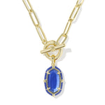 Kendra Scott Elisa Enamel Link and Chain Necklace | Gold | Cobalt Illusion - Juli's Wearable Art