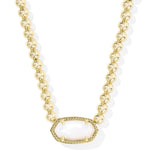 Kendra Scott Elisa Gold Beaded Necklace - Ivory Mother of Pearl - Juli's Wearable Art