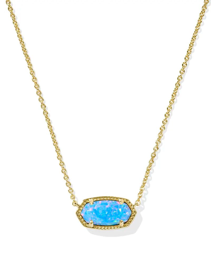 Kendra Scott Elisa Gold Short Pendant Necklace - Periwinkle Opal - Juli's Wearable Art