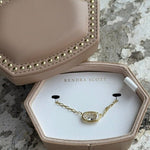 Kendra Scott Elisa Luxe Necklace Jewelry Box Gift Set | Gold White CZ - Juli's Wearable Art
