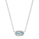 Kendra Scott Elisa Necklace - Silver Light Blue Illusion - Juli's Wearable Art