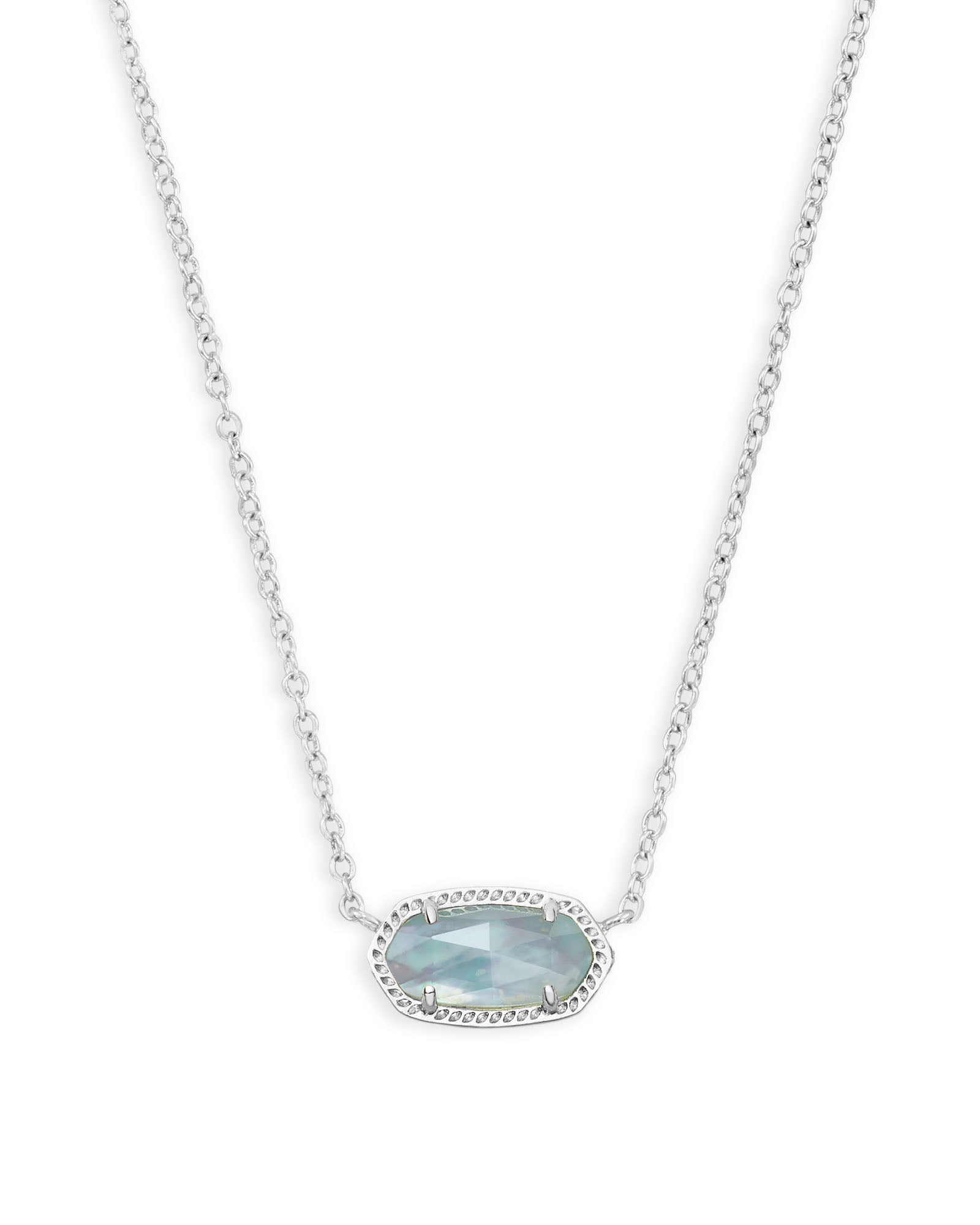 Kendra Scott Elisa Necklace - Silver Light Blue Illusion - Juli's Wearable Art