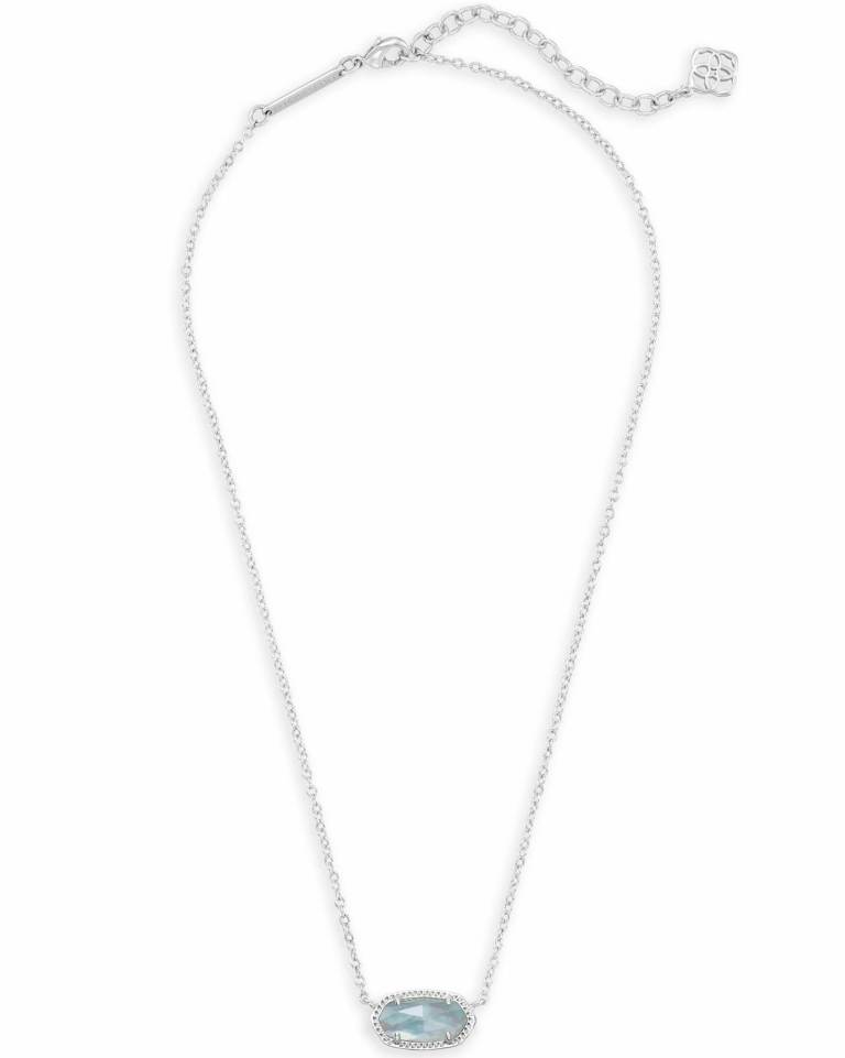 Kendra Scott Elisa Necklace | Silver & Light Blue Illusion - Juli's Wearable Art