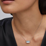Kendra Scott Elisa Necklace | Silver & Light Blue Illusion - Juli's Wearable Art