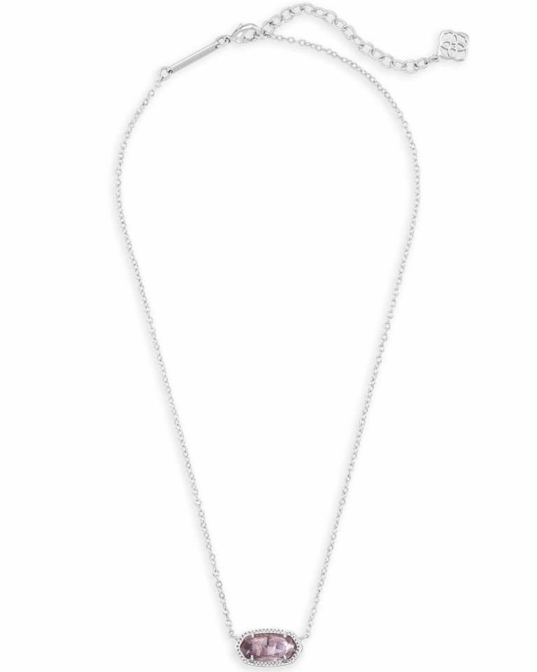 Kendra Scott Elisa Necklace | Silver Purple Amethyst - Juli's Wearable Art