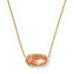 Kendra Scott Elisa Pendant Necklace | Gold | Burnt Orange Mother of Pearl - Juli's Wearable Art