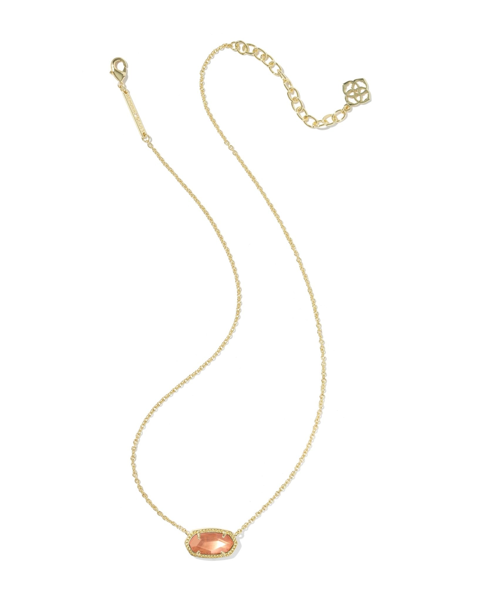 Kendra Scott Elisa Pendant Necklace | Gold | Burnt Orange Mother of Pearl - Juli's Wearable Art