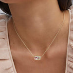 Kendra Scott Elisa Pendant Necklace | Gold & Dichroic Glass - Juli's Wearable Art