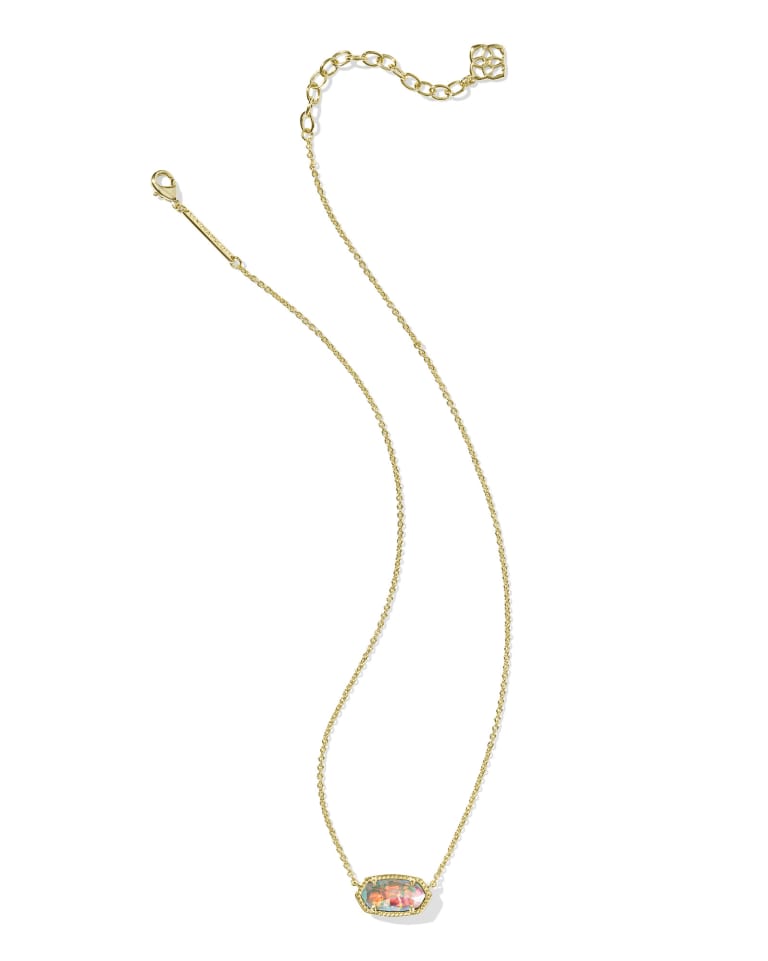 Kendra Scott Elisa Pendant Necklace | Gold & Dichroic Glass - Juli's Wearable Art