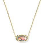 Kendra Scott Elisa Pendant Necklace | Gold & Dichroic Glass - Juli's Wearable Art