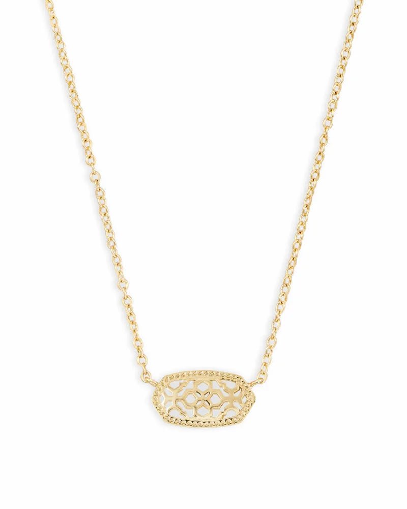 Kendra Scott Elisa Pendant Necklace - Gold Filigree - Juli's Wearable Art