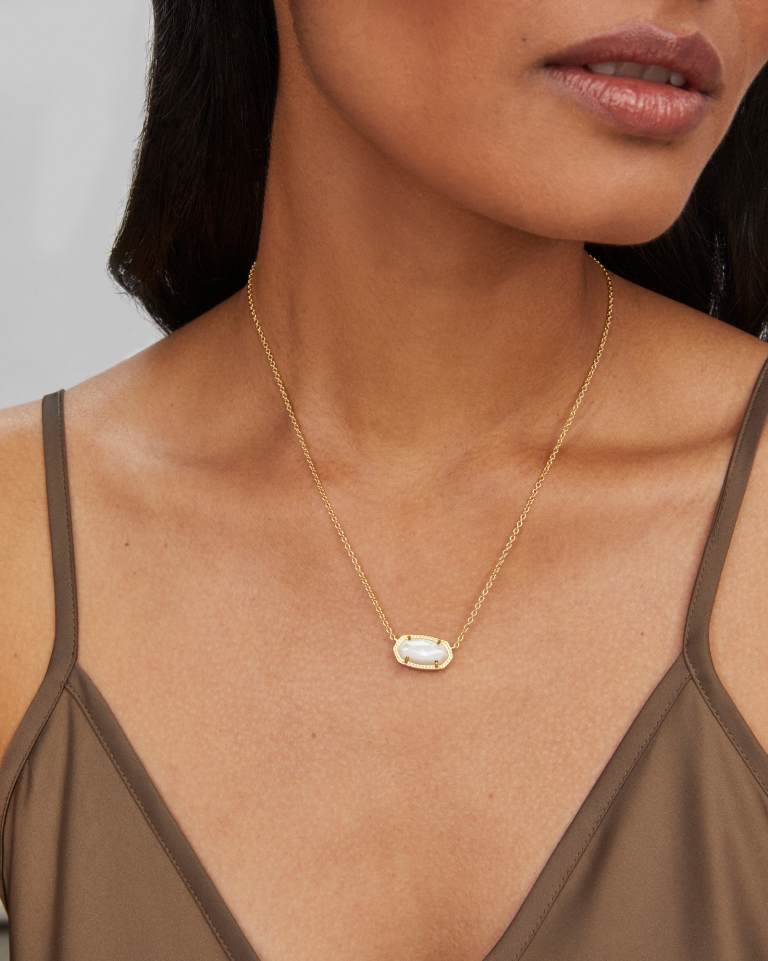 Kendra Scott Elisa Pendant Necklace | Gold & Ivory Mother of Pearl - Juli's Wearable Art