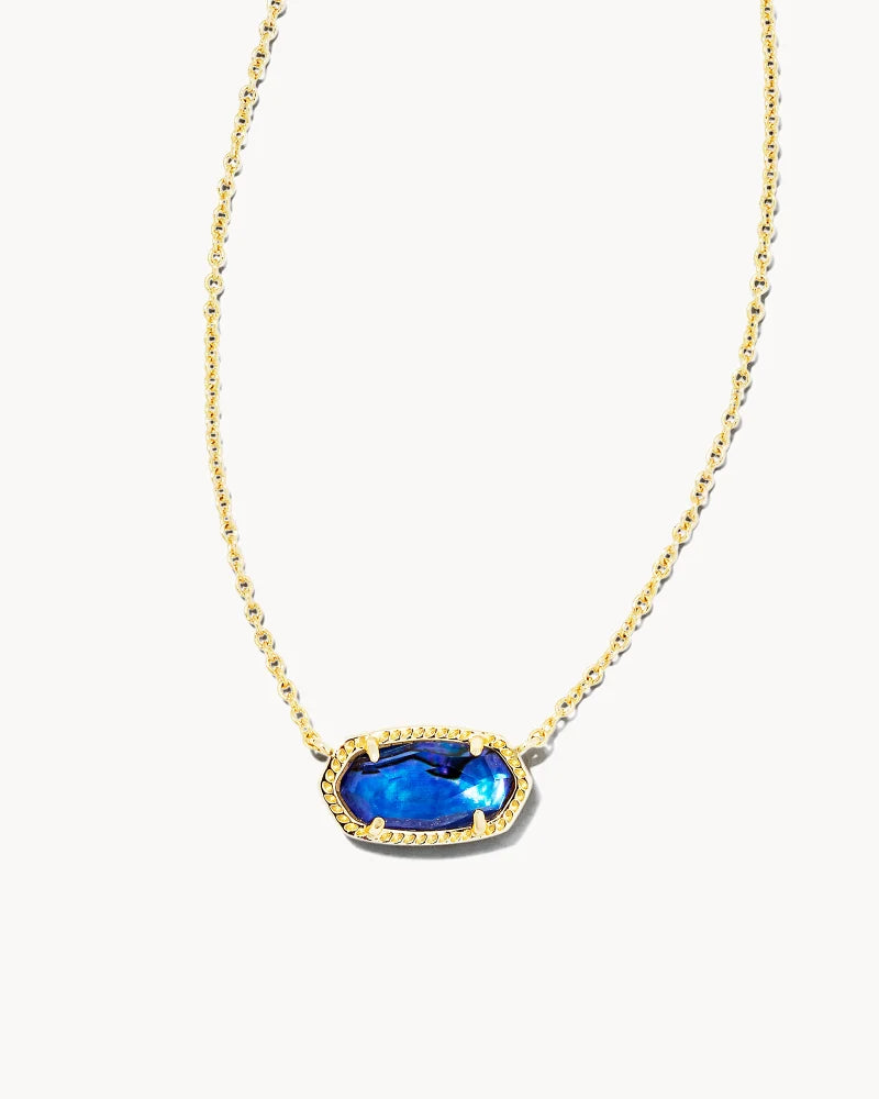 Kendra Scott Elisa Pendant Necklace - Gold & Navy Abalone