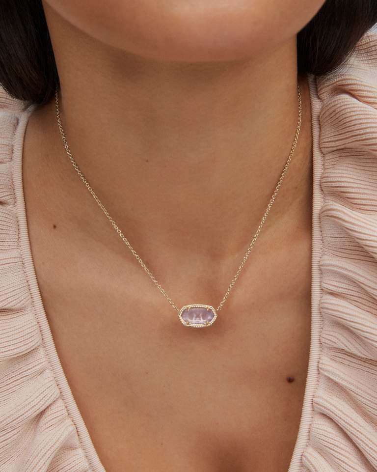 Kendra Scott Elisa Pendant Necklace | Gold & Purple Amethyst - Juli's Wearable Art
