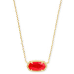 Kendra Scott Elisa Pendant Necklace | Gold & Red Illusion - Juli's Wearable Art