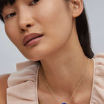 Kendra Scott Elisa Pendant Necklaces | Gold & Cobalt Blue Cat's Eye - Juli's Wearable Art