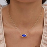 Kendra Scott Elisa Pendant Necklaces | Gold & Cobalt Blue Cat's Eye - Juli's Wearable Art
