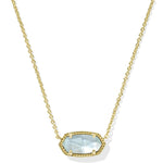 Kendra Scott Elisa Pendant Necklaces | Gold & Light Blue Illusion - Juli's Wearable Art