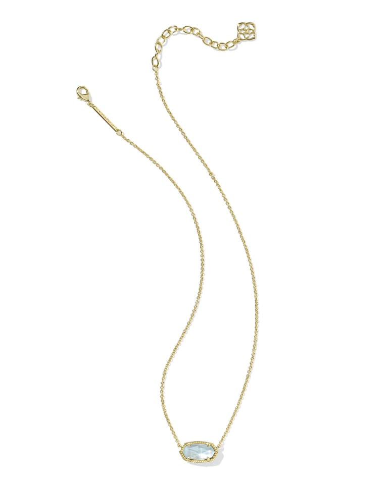 Kendra Scott Elisa Pendant Necklaces | Gold & Light Blue Illusion - Juli's Wearable Art