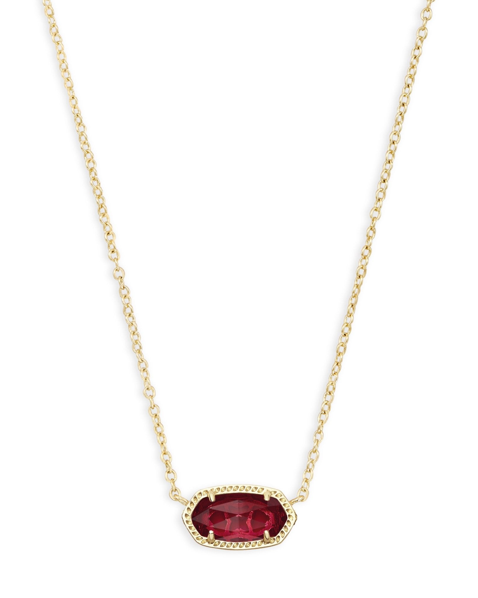 Kendra Scott Elisa Short Pendant Necklace | Gold | Clear Berry - Juli's Wearable Art