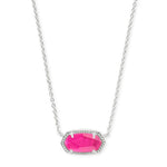 Kendra Scott Elisa Short Pendant Necklace | Silver & Azalea Illusion - Juli's Wearable Art