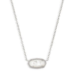 Kendra Scott Elisa Short Pendant Necklace - Silver & Ivory Mother of Pearl - Juli's Wearable Art