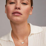 Kendra Scott Elisa Short Pendant Necklace | Silver & Ivory Mother of Pearl - Juli's Wearable Art