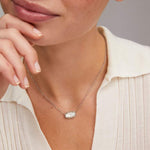 Kendra Scott Elisa Short Pendant Necklace | Silver & Ivory Mother of Pearl - Juli's Wearable Art