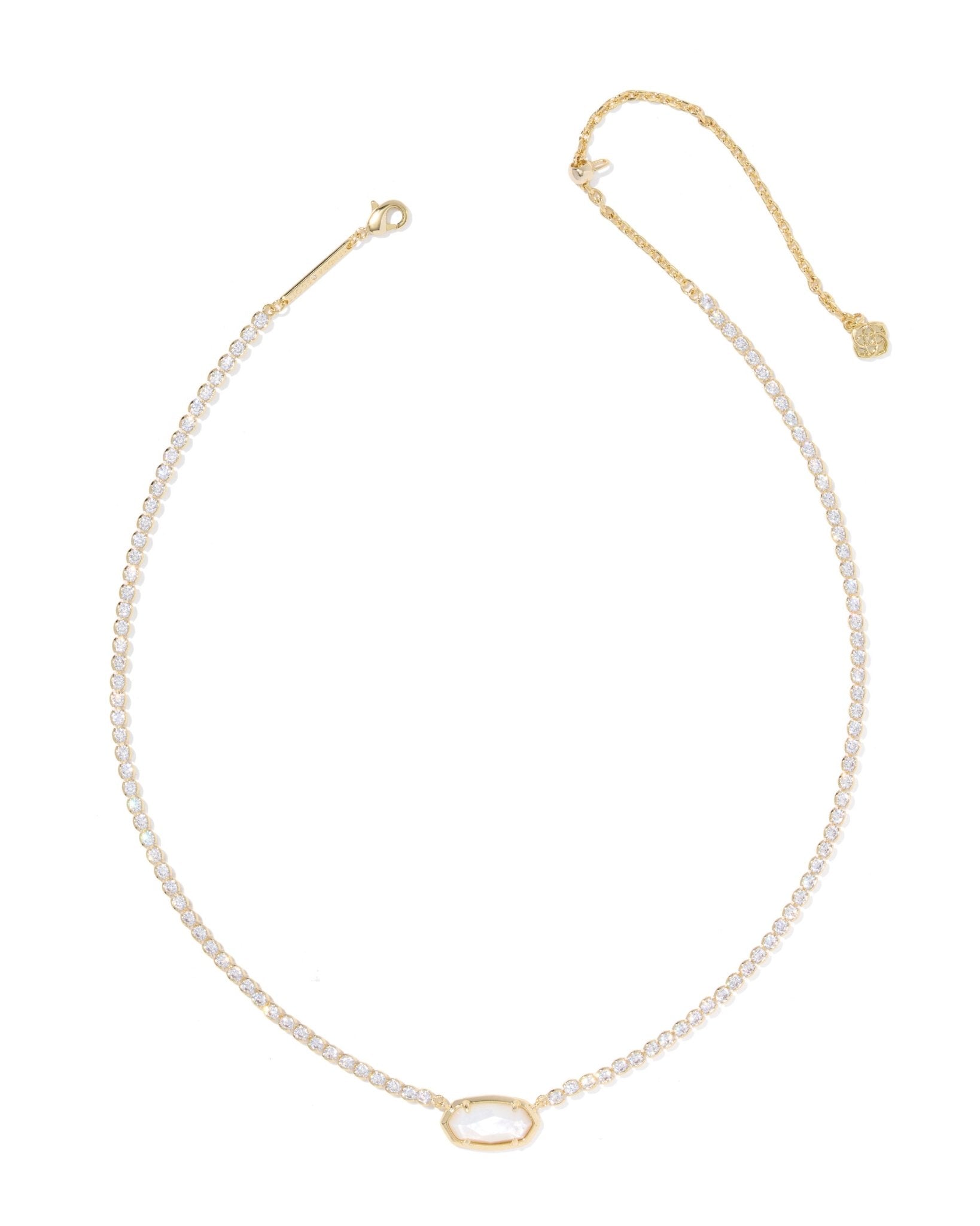 Kendra Scott Elisa Tennis Necklace | Gold & Ivory Mother of Pearl