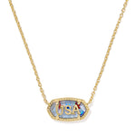 Kendra Scott Elisa USA Short Pendant Necklace | Gold | Red White Blue Star Illusion - Juli's Wearable Art