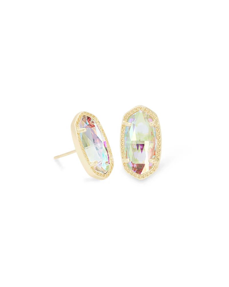 Kendra Scott Ellie Gold Stud Earrings in Dichroic Glass - Juli's Wearable Art