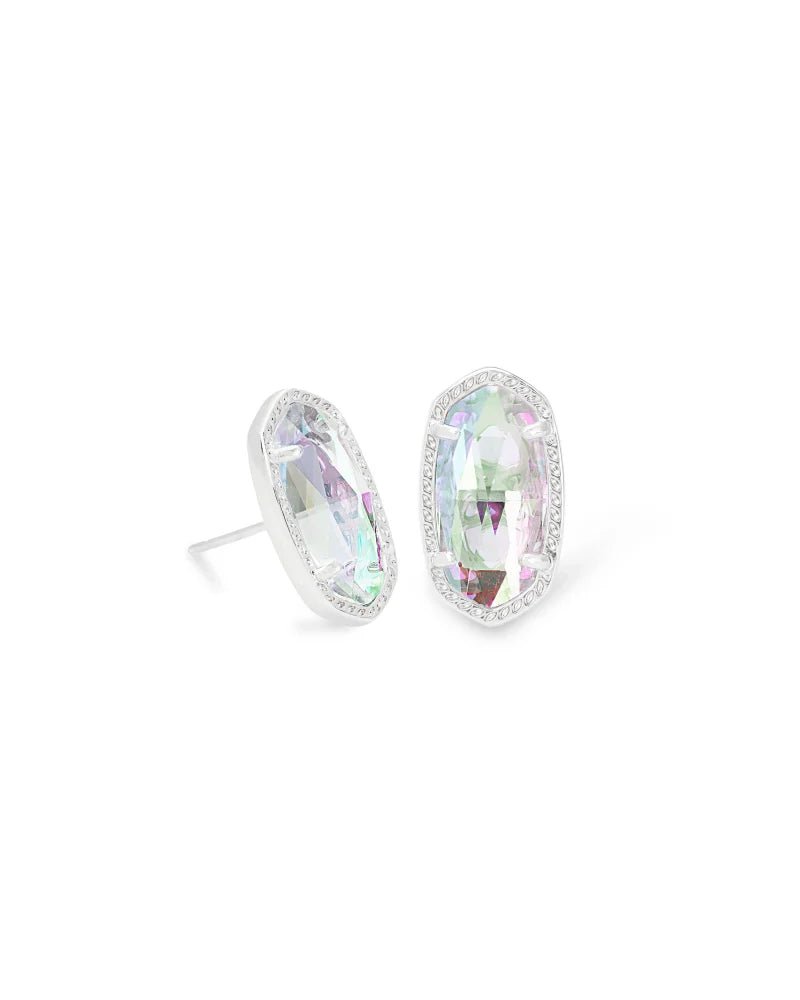 Kendra Scott Ellie Silver Stud Earrings in Dichroic Glass - Juli's Wearable Art