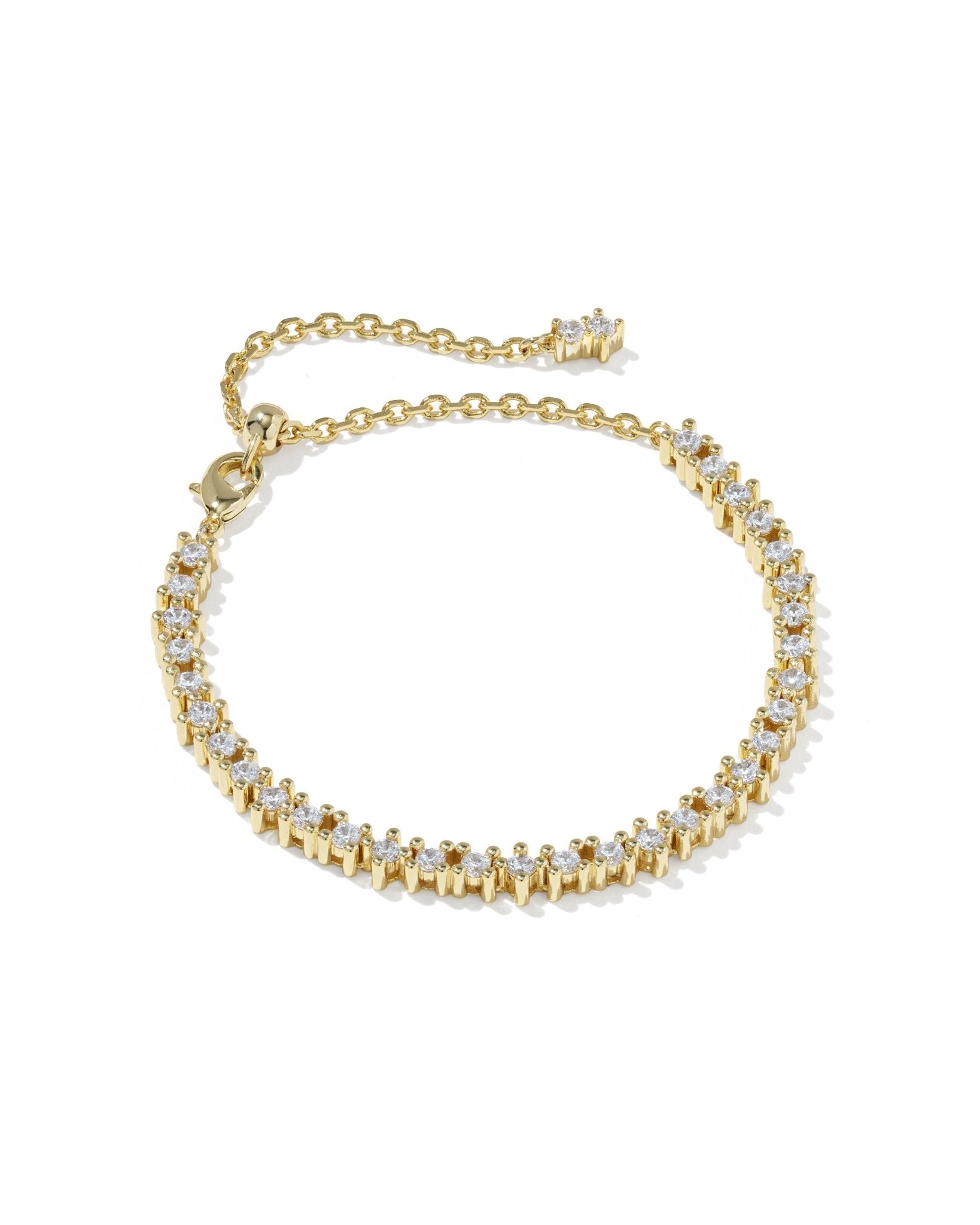 Kendra Scott Fate Tennis Bracelet | Gold White CZ - Juli's Wearable Art