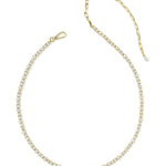 Kendra Scott Fate Tennis Necklace | Gold White CZ - Juli's Wearable Art
