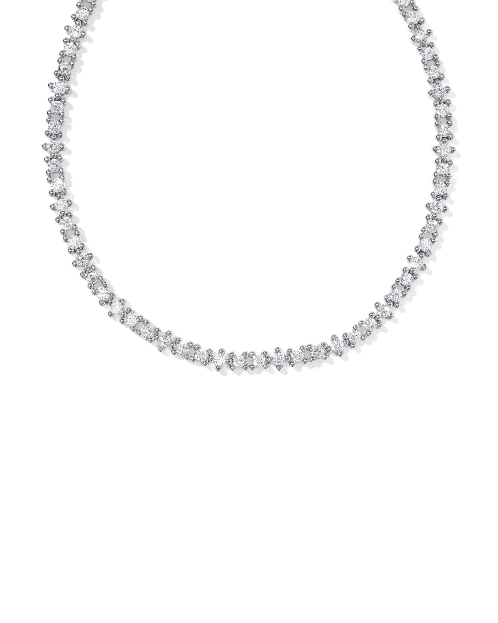 Kendra Scott Fate Tennis Necklace | Silver White CZ - Juli's Wearable Art
