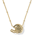 Kendra Scott Football Helmet Pendant Necklace - Gold & Ivory Mother of Pearl - Juli's Wearable Art