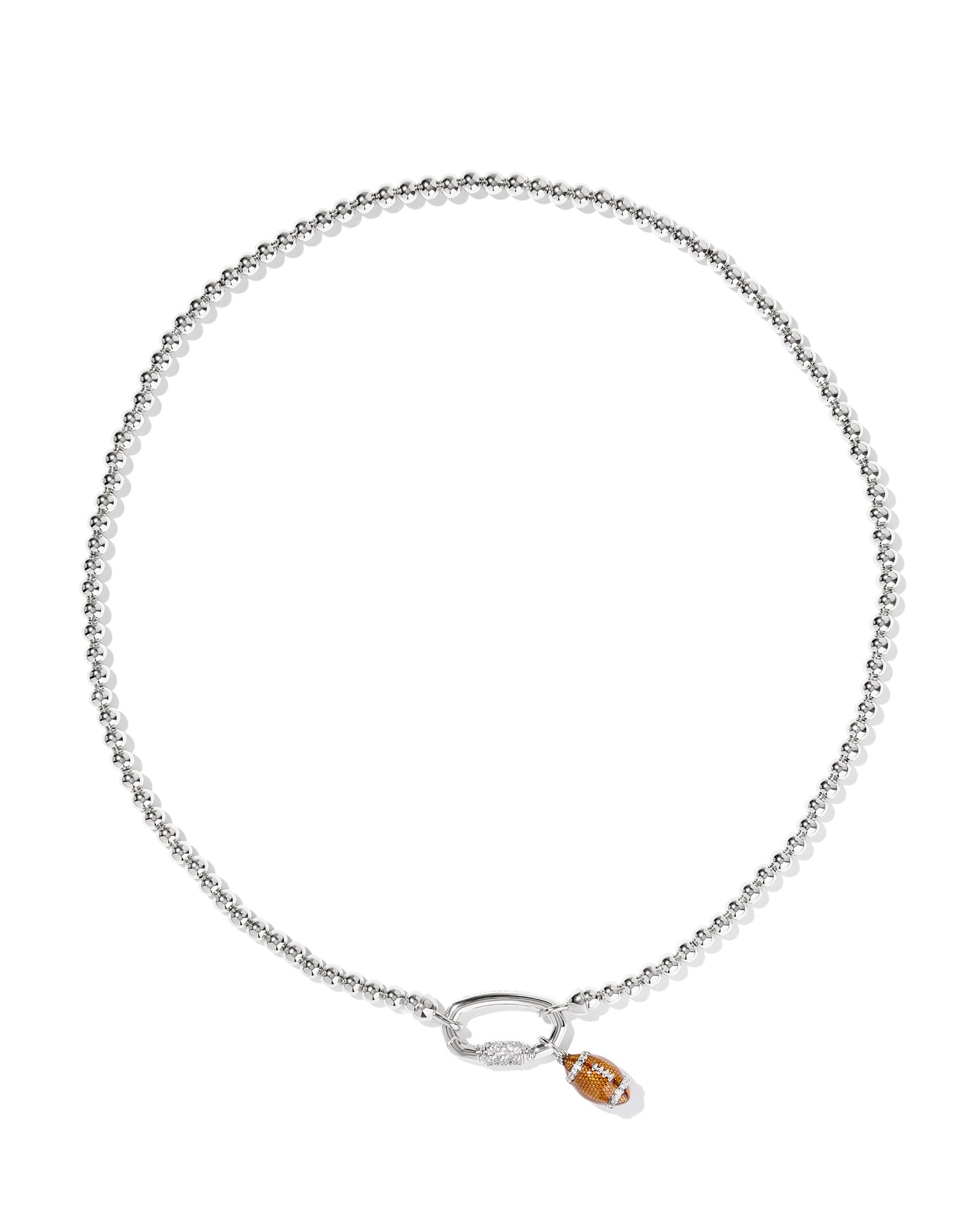 Kendra Scott Football Metal Strand Necklace - Silver - Juli's Wearable Art