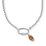 Kendra Scott Football Metal Strand Necklace - Silver - Juli's Wearable Art