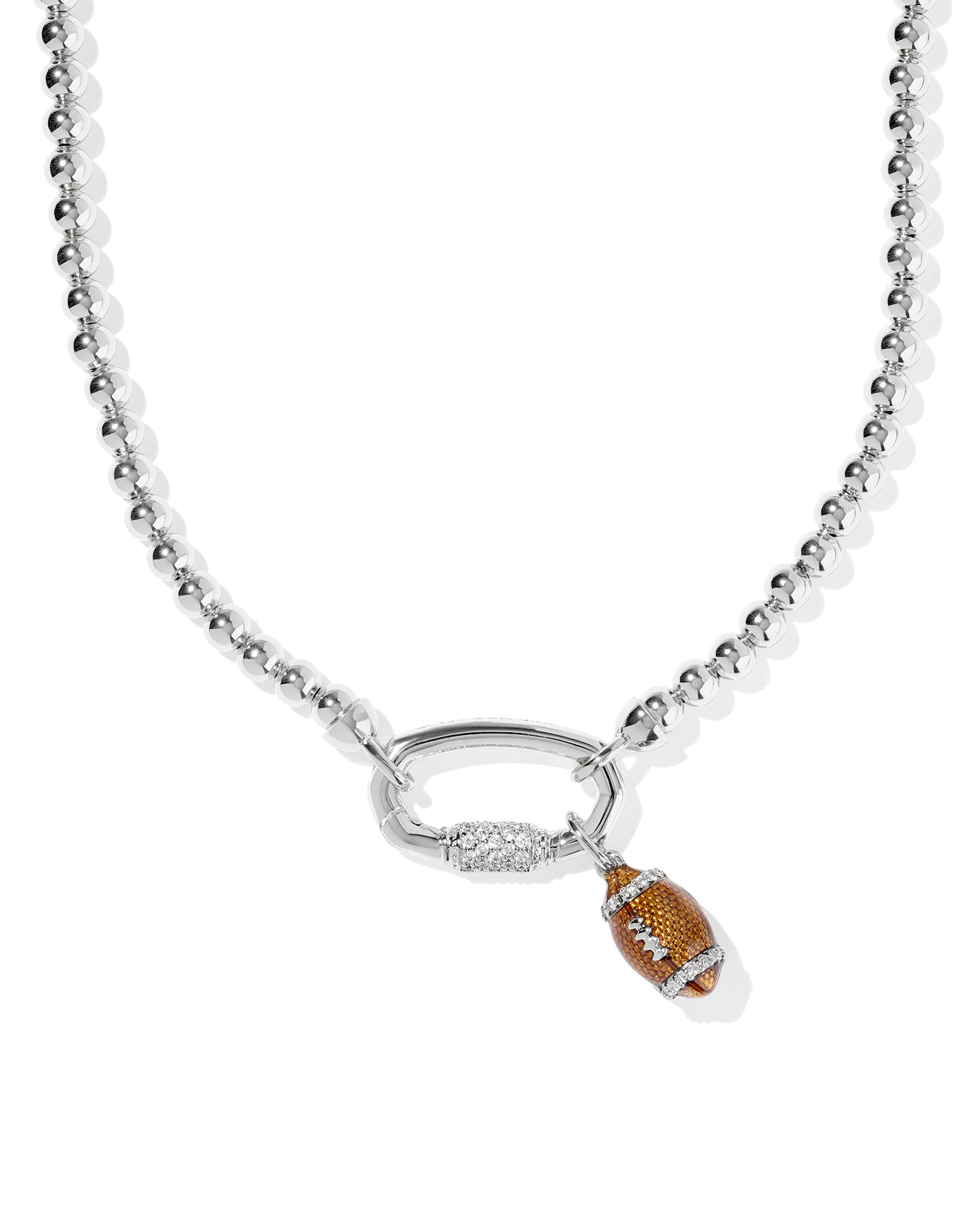 Kendra Scott Football Metal Strand Necklace - Silver - Juli's Wearable Art