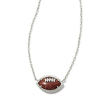 Kendra Scott Football Short Pendant Necklace in Orange Goldstone - Juli's Wearable Art