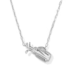 Kendra Scott Golf Pendant Necklace | Silver | Ivory MOP - Juli's Wearable Art