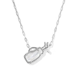 Kendra Scott Golf Pendant Necklace | Silver | Ivory MOP - Juli's Wearable Art